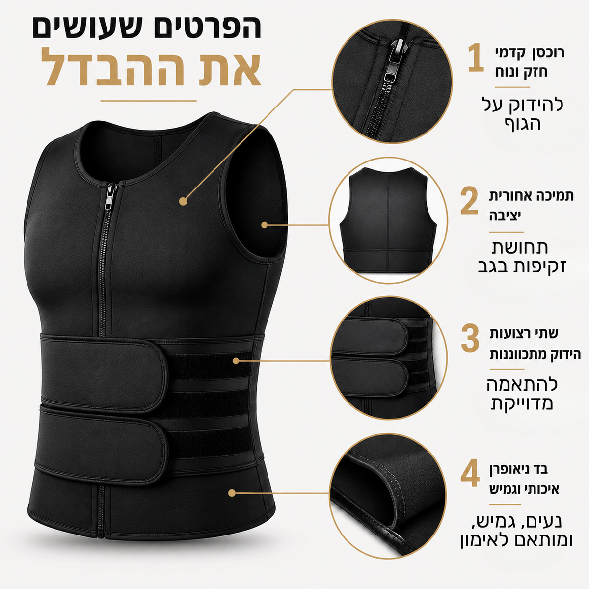 Base Vest Pro – גופיית יציבה וחיטוב לאימון