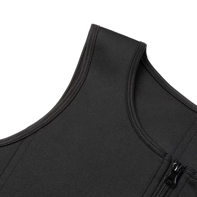 Base Vest Pro – גופיית יציבה לאימון שחורה עם רוכסן מתכת איכותי