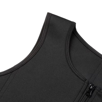 Base Vest Pro – גופיית יציבה לאימון שחורה עם רוכסן מתכת איכותי